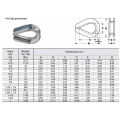 G-414 Extra Heavy Duty Galvanized Wire Rope Thimble