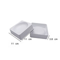 Thermoforming small square plastic trays