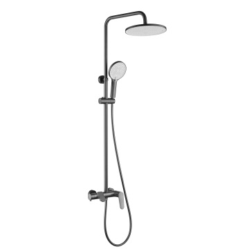 Juego de ducha de baño de latón gris Gunmetal