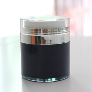 Wholesale 15g 30g 50g Airless Acrylic Cream Jar Black Jar for Cosmetic Packaging