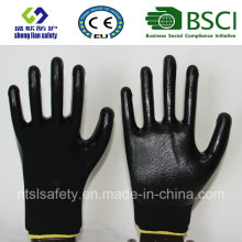 Coque en polyester 13G avec gants de travail en nitrile (SL-N111)