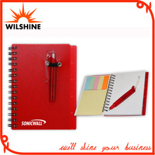 Customized PP Cover Spiral Note Pad with Pen for Promotion (PPN223)