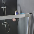 Porte de douche coulissante semi-sans cadre Douche en verre transparent