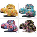 Fleurs en gros fashion imprimé design snapback réglable plat bord hip-hop cap casquette
