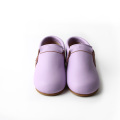 Solid Color Real Leather Girls Boys Baby Moccasins