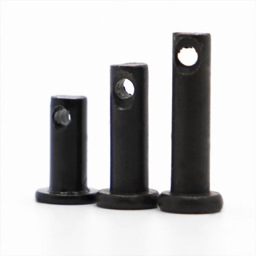 Black Flat Headed Cylindrical Pin with Holes