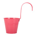 Red single railing planter