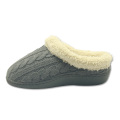 ladies full fuzzy house shoes cable knit slippers