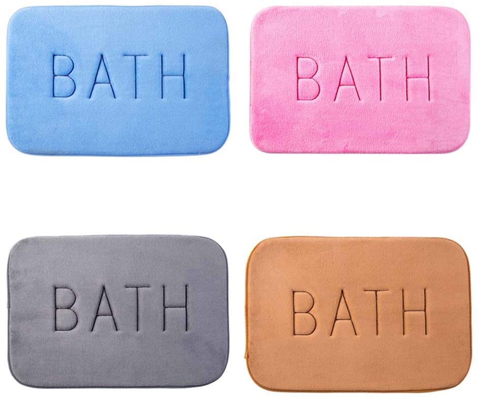 Memory Foam Bath Mat Aqua