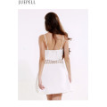 Summer New European and American Women′s V-Neck Harness Dresses Sexy Waist Halter Stitching a Dress