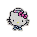 Parches para planchar con bordado tejido Hello Kitty