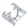Серебряное позолоченное кольцо для ювелирных изделий с кристаллами для женщин (CRI1038)