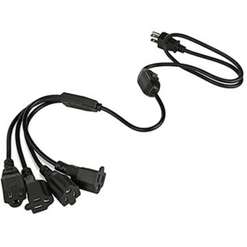 1-to-4 Power Cord Splitter UL Power Cable