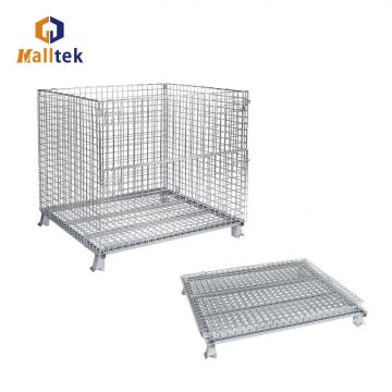 Jaula de almacenamiento de acero galvanizado plegable