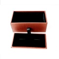 leather paper cufflinks box for ring packing