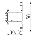 Moule d&#39;extrusion en aluminium pour la porte de la pause thermique