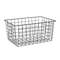 Matt Black metal wire storage basket for kitchen bathroom office