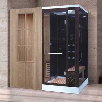 Construyendo un recinto de la cabina de sauna de sauna infrarroja combinación de baño de baño de vapor húmedo