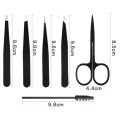 Tweezers de aço inoxidável profissional personalizado para sobrancelhas