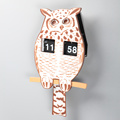 Owl Flip Wall Clock with Pendulum