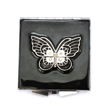Miroirs Compact noir papillon