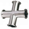 Stainless Steel Sanitary Clamped Pipe Fitting Cross