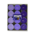 Velas perfumadas tealight com cores diferentes