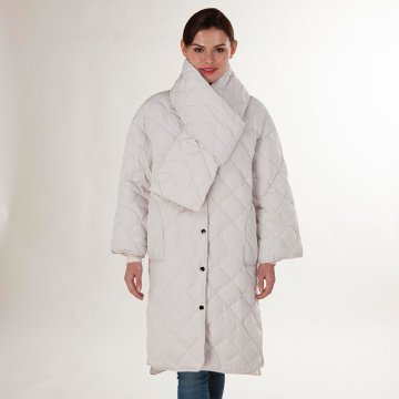 White winter down jacket