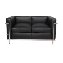 Réplica de cuero Le corbusier LC2 loveseat