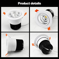 Luminária de mancha branca GU10 LED COB Downlight