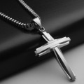 Custom Stainless Steel Cross Necklace Mens