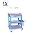 Plastic medical cart IV transfusion trolley with drawers