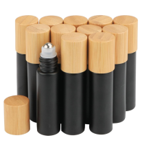 10ml Glass Roll on Bottles Frosted black