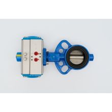 Pneumatic wafer butterfly valve