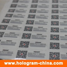 3D Laser Anti-Counterfeiting Hologramm Aufkleber mit Qr Code Printing