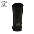 PU Leather Boys Winter Boots Shoes with Studs