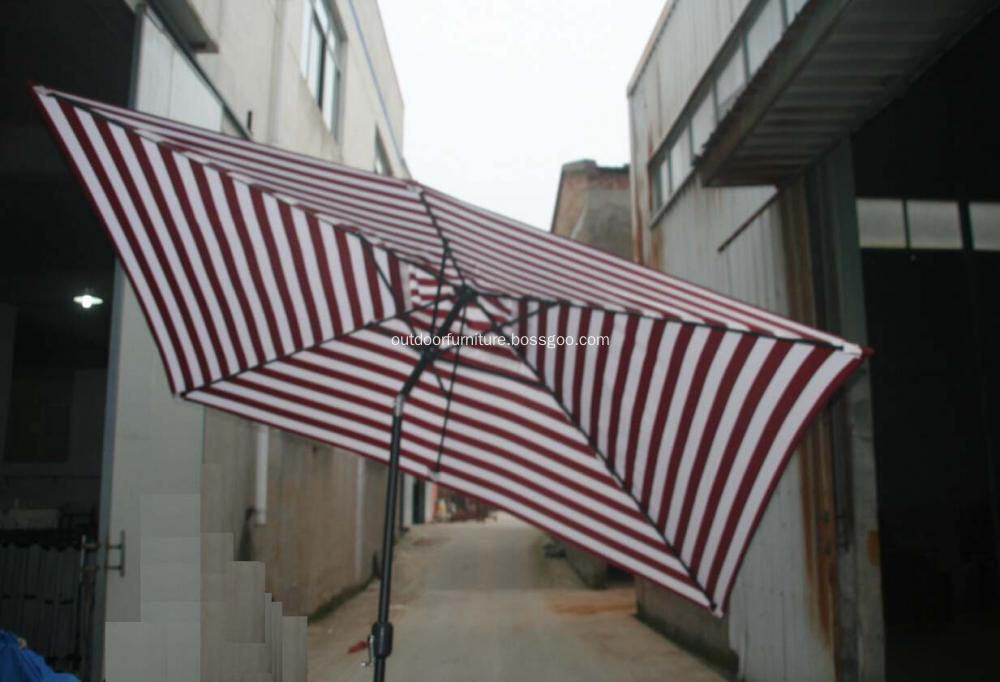 Outdoor Sqaure Strip Fabric Waterproof Tilt Umbrella