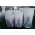 Flameless battery control Lavender LED candle