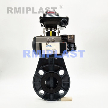 PP Butterfly Valve Pneumatic Operate Single Acting