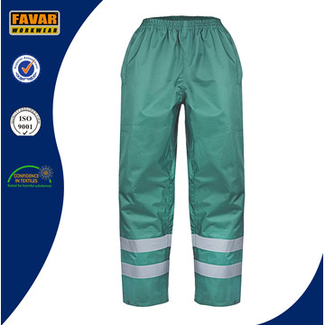 Green Polyester 300d Oxford with PU Coating Rain Pants Waterproof Pants