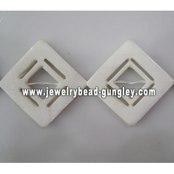 window shape fresh water shell beads