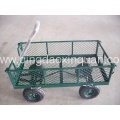 Steel garden cart with pneumatic wheel