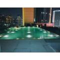 Transparent cast acrylic panel for swimming pool