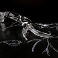 Araña de cristal transparente de decoración lujosa de arte de alta calidad
