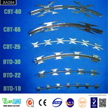 Hot-Dipped Galvanized Razor Barbed Wire For Fence