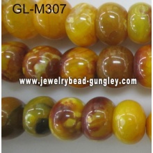 Abacus shape agate bead-yellow fire