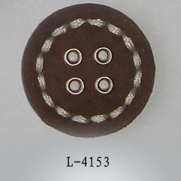 Flat Upholstery Leather Covered Buttons for Jackets