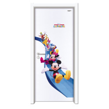 Porte en bois en acier inoxydable Porte à domicile bon marché, porte de dessin animé