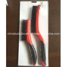 2piece Double Colour Handle Mini Wire Set Brush (YY-519)