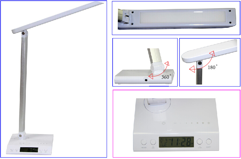 PSE Approval Desk Lamp With Alarm Clock Calendar-9